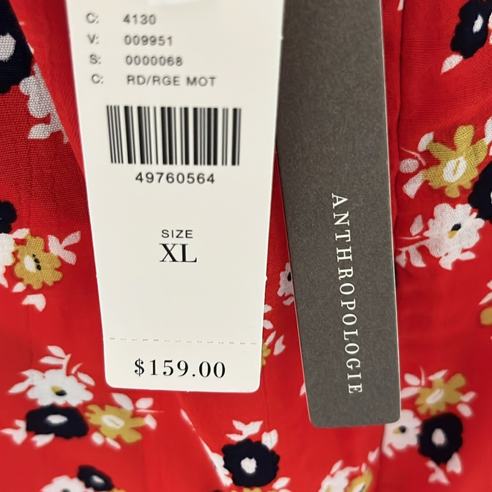 NWT Anthropologie Faithful The Brand Daphne dress poppy red - Picture 3 of 10